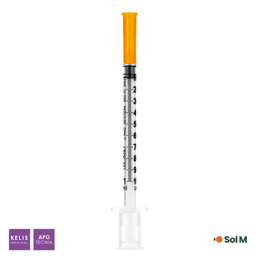 Seringue à insuline avec aiguille fixe |  SOL-MILLENNIUM