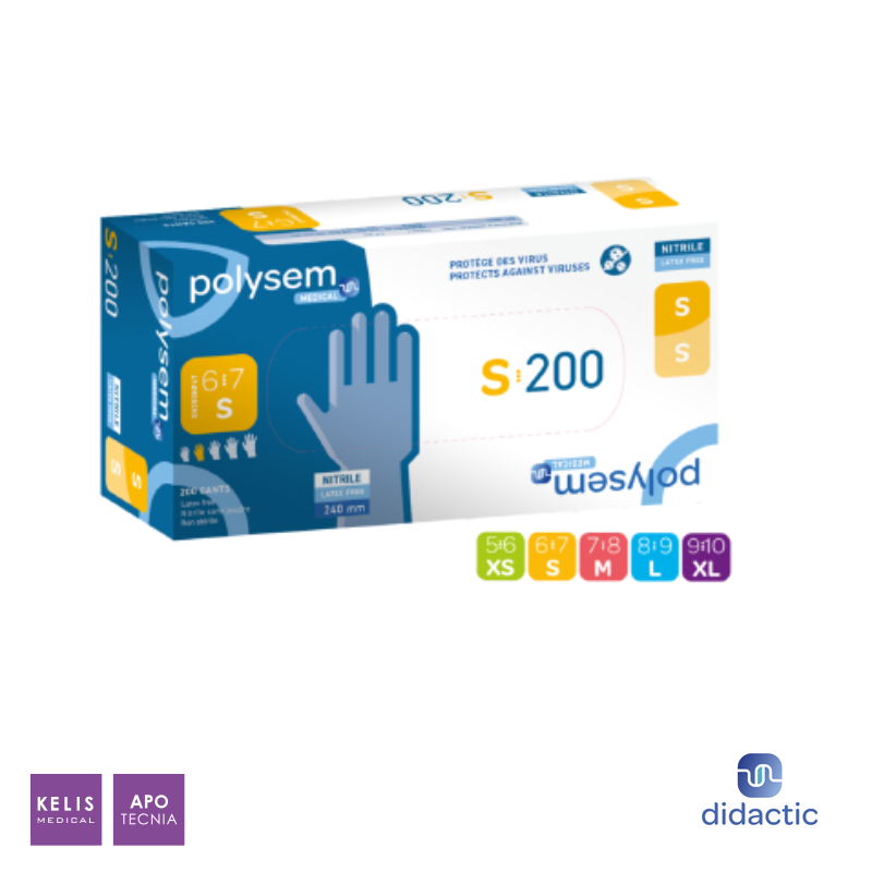 Gants en nitrile Polysem | DIDACTIC | Kelis Medical
